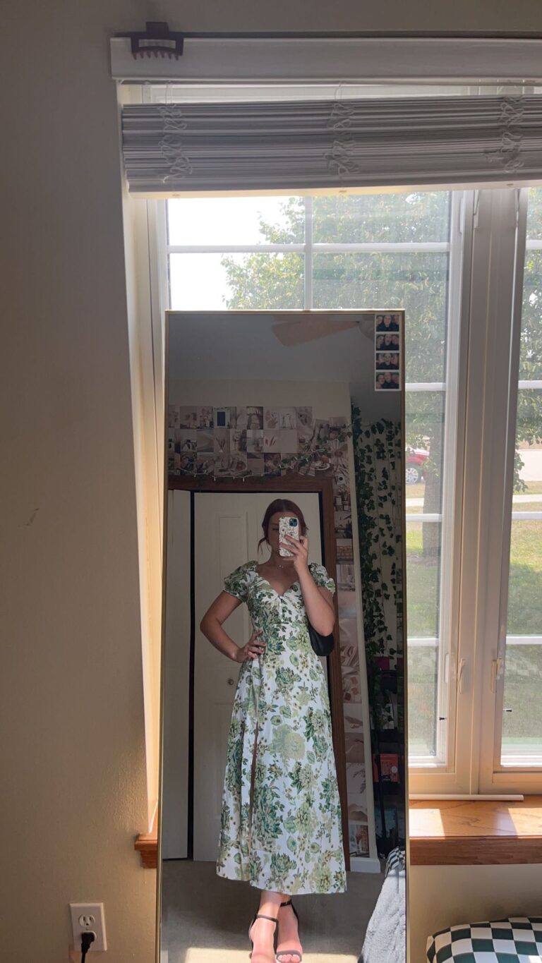 Solem Midi Dress - Green Floral photo review
