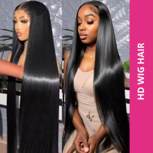 Brazilian Straight HD Lace Wig – 220 Density – One Size